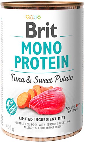 Консерви Brit Mono Protein Dog тунець/картопля, 400г