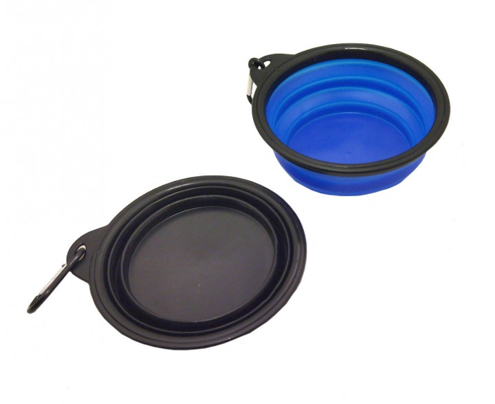 Миска дорожня для собак силікон, 13см/300мл