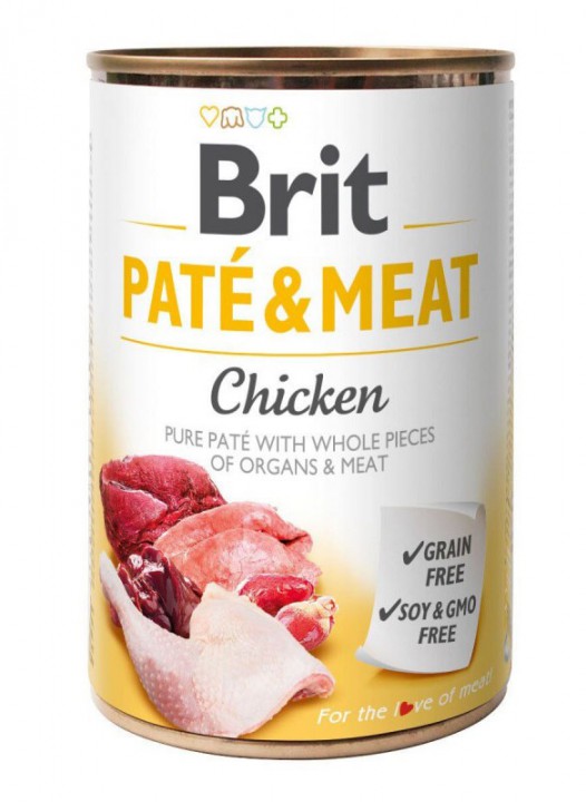 Конерви Brit Pate&Meat Dog курка, 400г