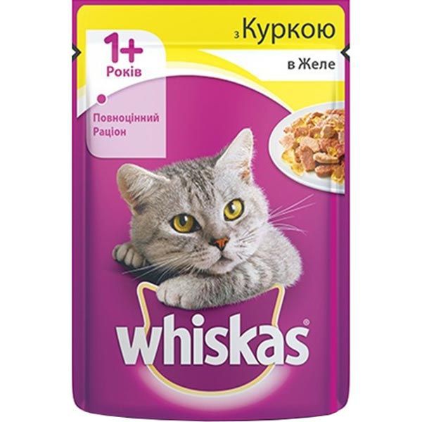 Пауч Whiskas курка в желе, 100 г