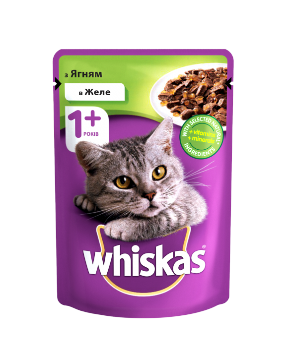 Пауч Whiskas ягня в желе, 100 г