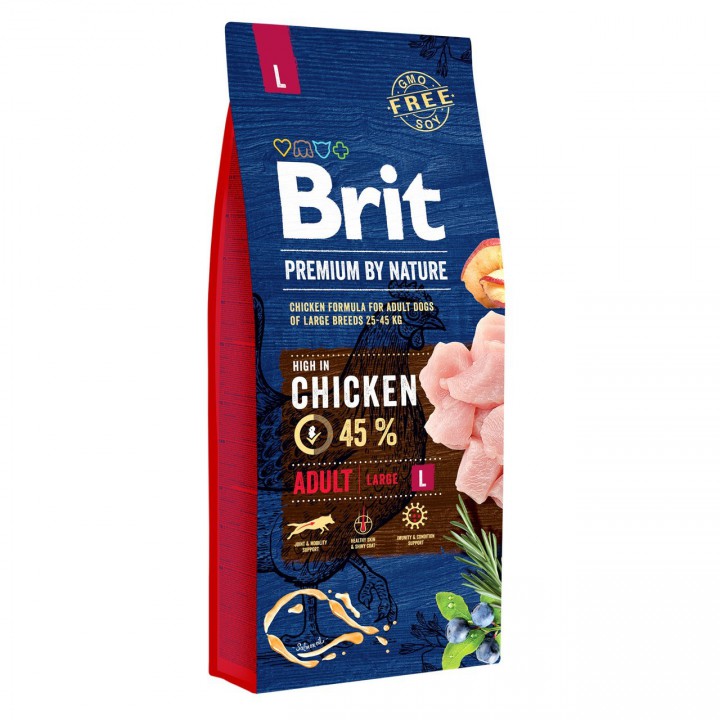 Сухий корм для собак Brit Premium  Adult L, 15кг