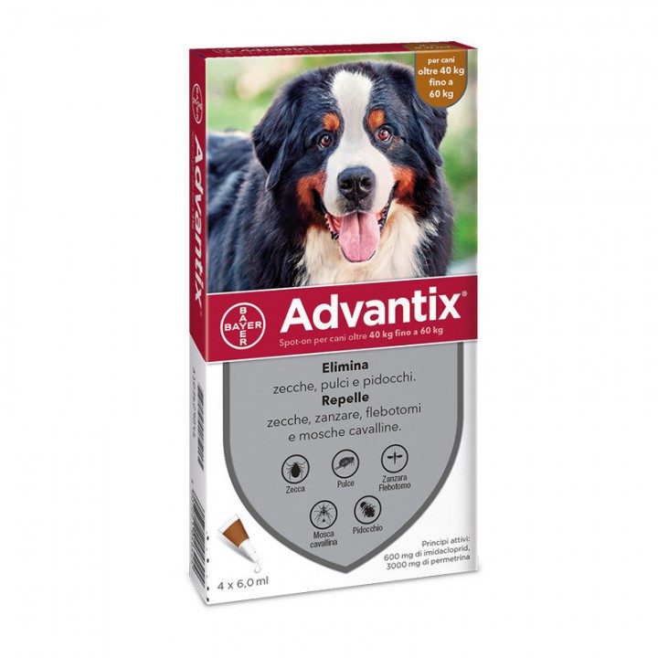 Bayer Advantix для собак від 40 до 60 кг, 4шт/уп