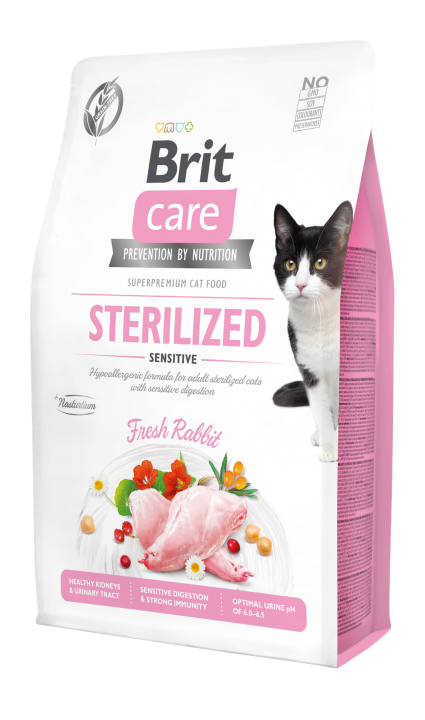 Brit Care Cat Sterilized Sensitive (чутливе травлення для стерилізованих), 2кг
