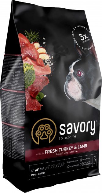 Savory Dog Small Breed Turkey&Lamb, 1кг