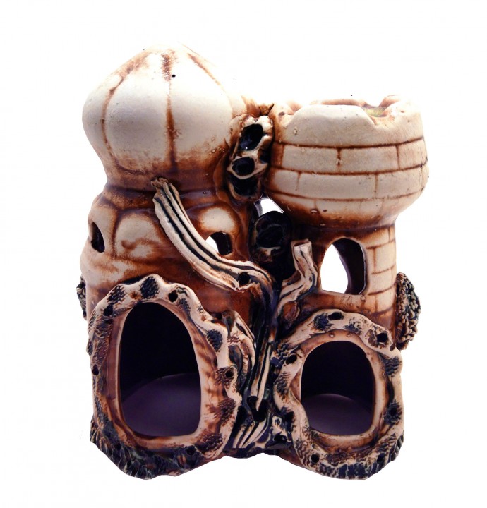 Замок подвійний з ліпниною, 14х18 см