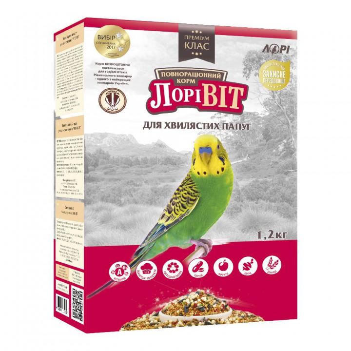 ЛоріВіТ для хвилястих папуг, 1.2 кг