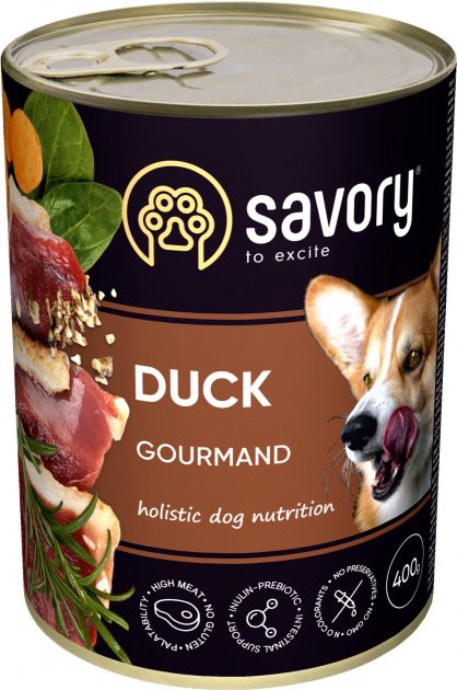 Консерви Savory Dog качка, 400г