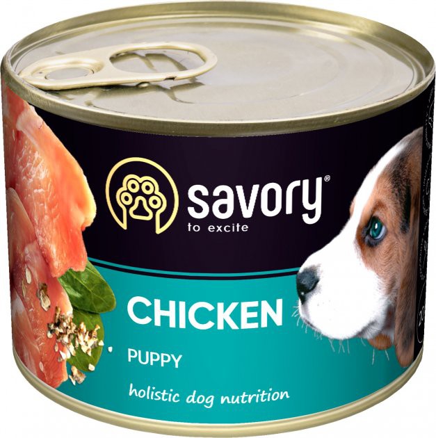 Консерви Savory Dog Цуценята курка, 200г