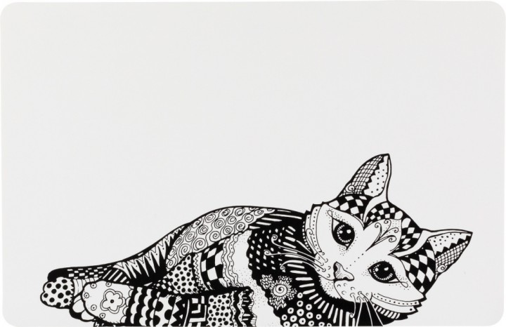 Коврик "Zentangle" під миски для котів, 44х28см