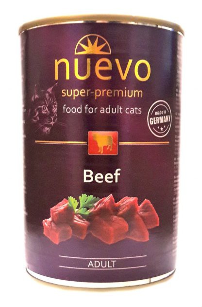 Консерви NUEVO ADULT CAT яловичина ,400г