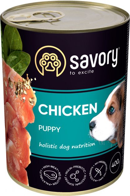 Консерви Savory Dog Цуценята курка, 400г
