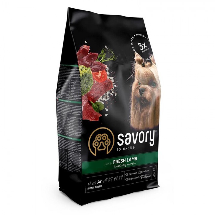 Savory Dog Small Breed Lamb, 3кг