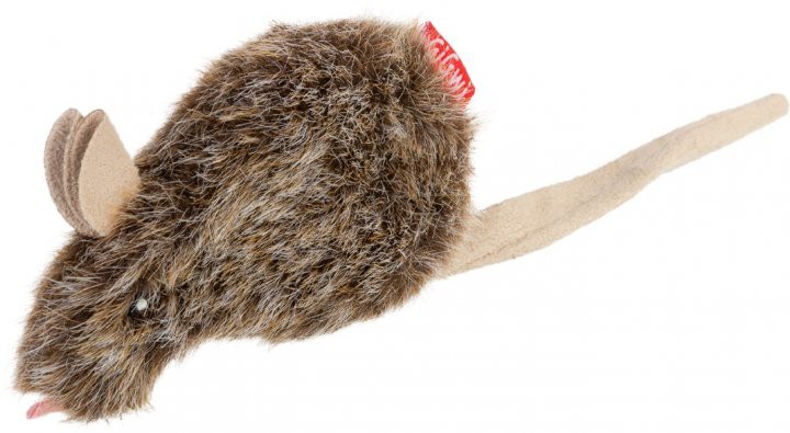 Іграшка для кота Миша з котячою м'ятою GiGwi штучне хутро, 10см