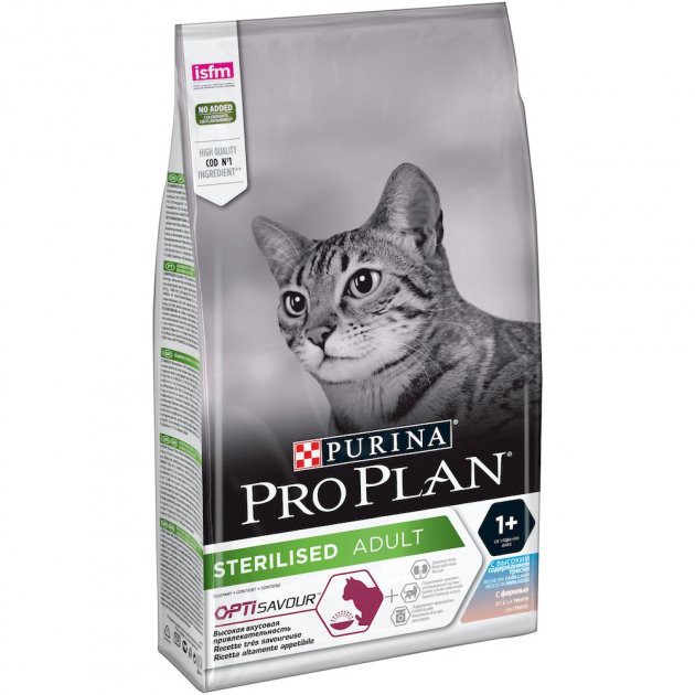 Сухий корм для стерилізованих котів Purina Pro Plan тріска/форель, 10кг