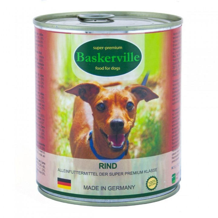 Консерви для собак Баскервіль яловичина, 800г