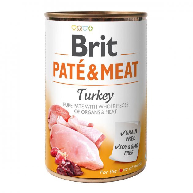 Консерви Brit Pate&Meat Dog індик, 400г