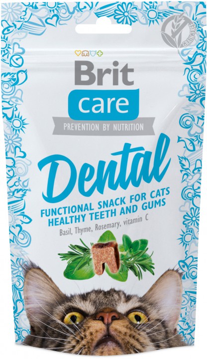 Ласощі Brit Care Dental для котів індик, 50г