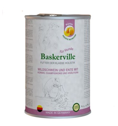Консерви  для собак Баскервіль Holistic кабан/качка/гарбуз,400г