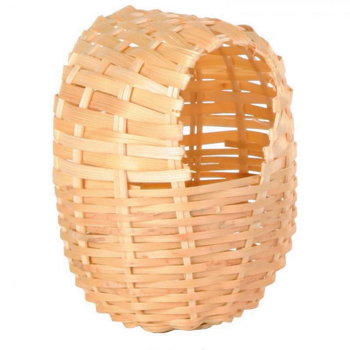 Гніздо плетене для птахів бамбук, 11х15 см