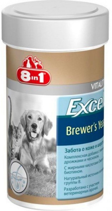 8в1 Excel Brewers Yeast вітаміни для великих порід собак, 80т/уп