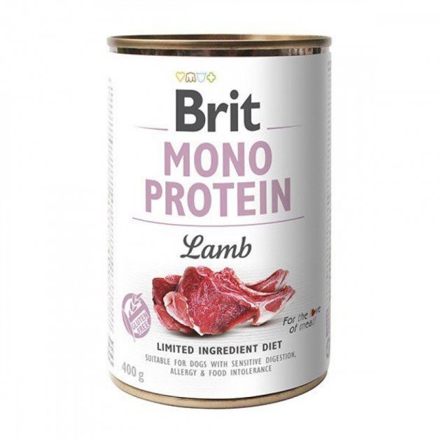Консерви Brit Mono Protein Dog ягня, 400г