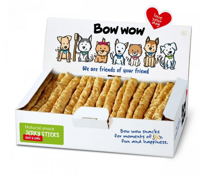 Bow wow Натуральні палочки з легенями, 22см (50шт)