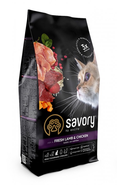 Savory Cat Adult Salmon&White Fish, 2кг
