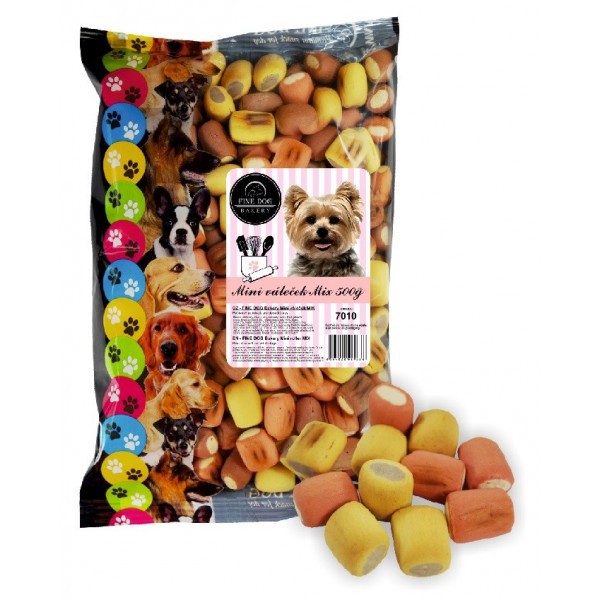 FINE DOG печиво рулетики міні, 500г