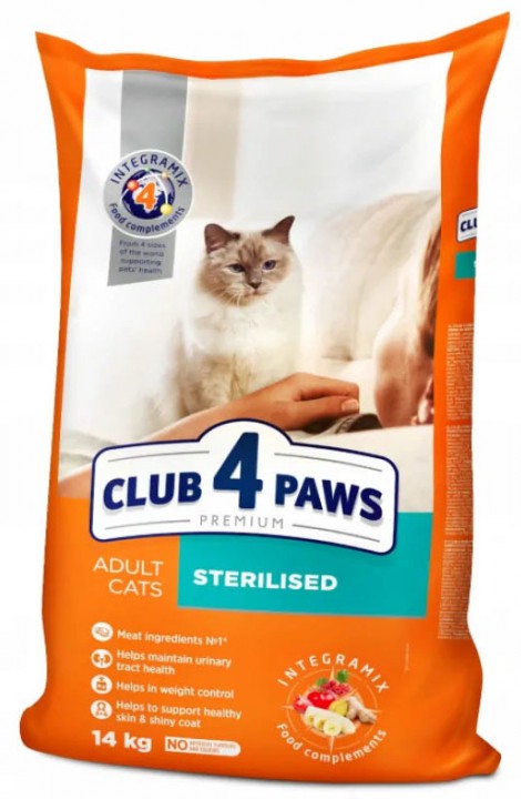 Клуб 4 Лапи для стерилізованих котів, 14 кг