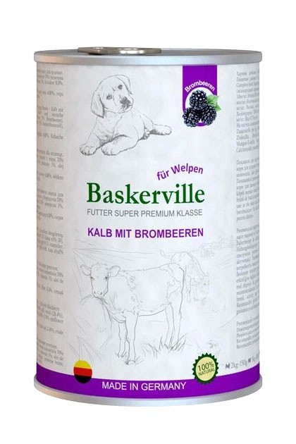 Консерви  Баскервіль для цуценят телятина ожина,  800г
