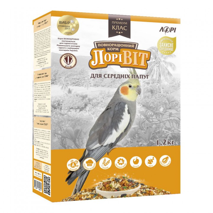 ЛоріВіТ для  середніх папуг, 1.2 кг
