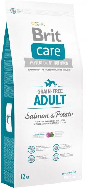 Brit Care Dog Adult Грейн-фрі Юніор лосось/картопля, 12кг