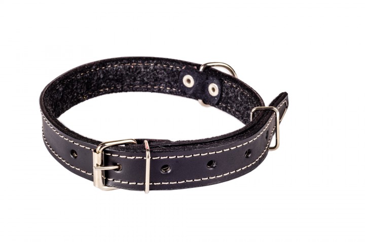 Нашийник шкіряний, 30 мм/55-65 см