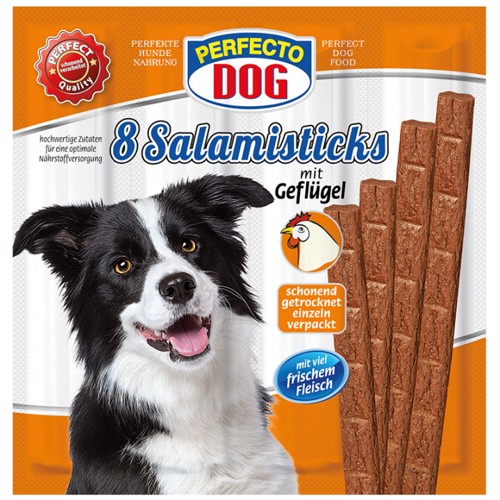 М'ясні палички для собак Perfecto, курка, 8 шт/уп