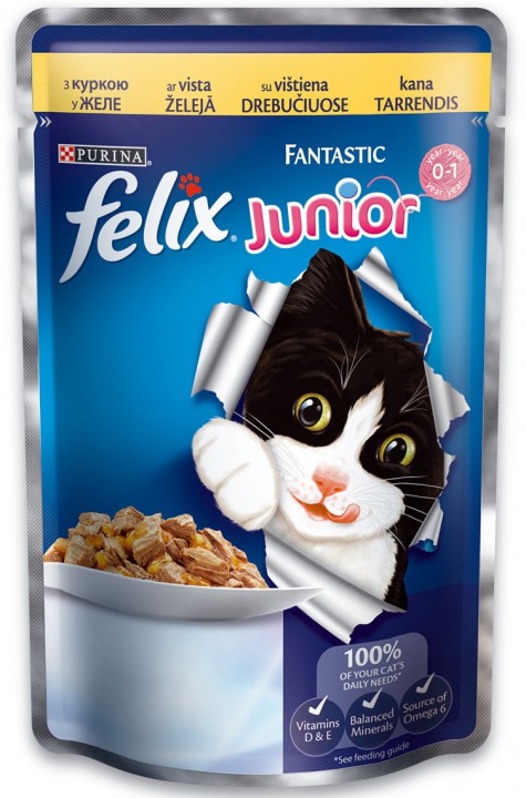 Пауч Фелікс для кошенят курка, 100г