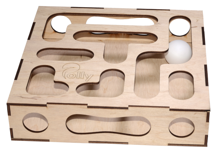 Іграшка лабіринт з м'ячиком дерев'яна, 25х25х6 см