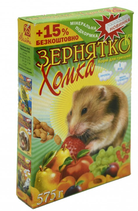 Зернятко для гризунів Хомка , 575 г