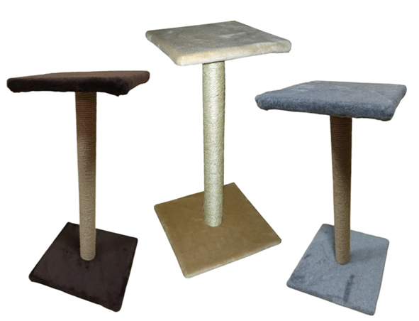 Дряпка Двійка стовпчик з поличкою джут, 75 см