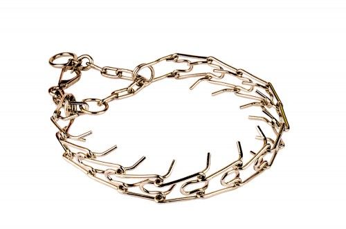 Нашийник строгий, нікель №4 з карабіном