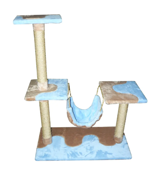 Дряпка Юнга сизаль 2 стовпчики з гамаком, 81х105 см