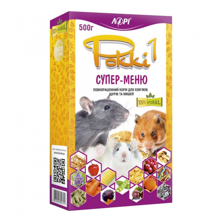 Роккі-1 Супер-Меню, корм для гризунів, 500г