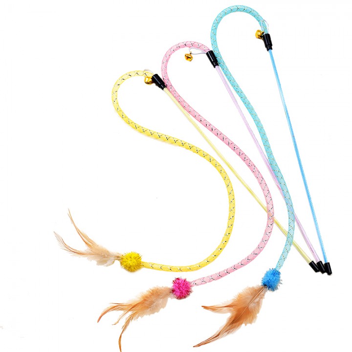 Вудочка джут з пером, 30 см