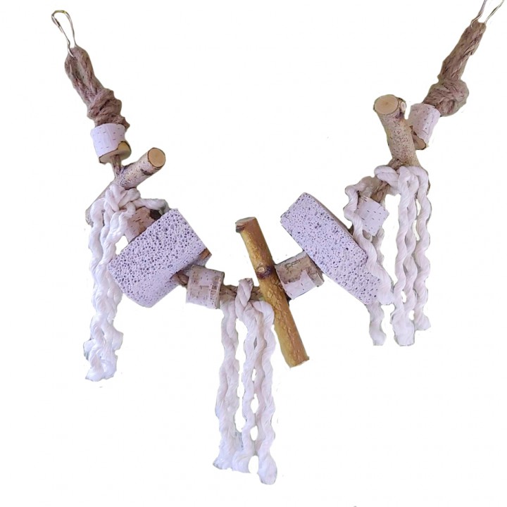 Гойдалка з пемзою і канатом, 42 см