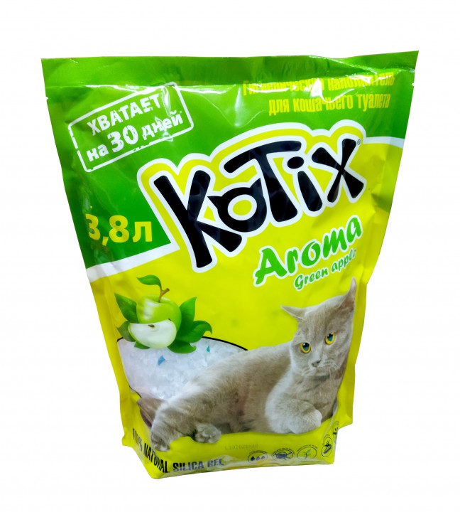 Силікагелевий наповнювач "KOTIX" яблуко, 3.8л