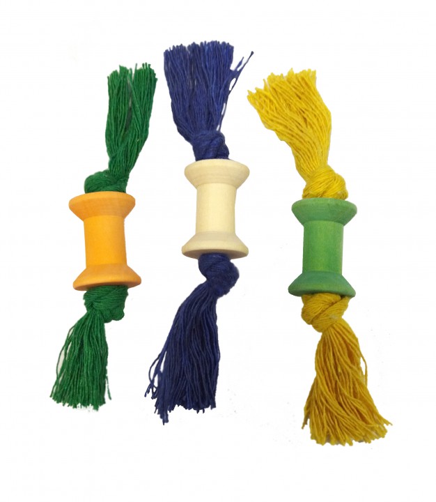 Гантелька дерево+нитка (3шт/уп)