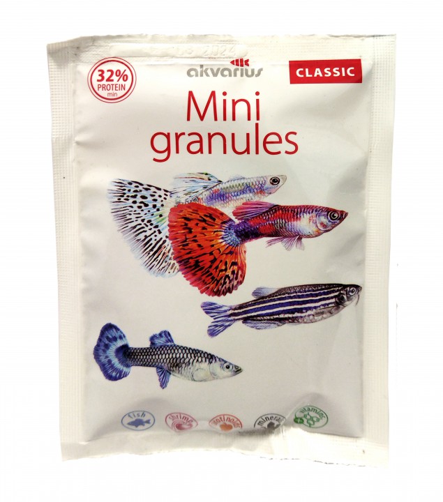 Акваріус міні гранули (гупія), 40г