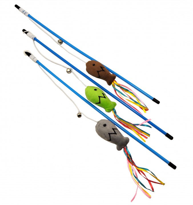 Вудочка Рибка зі стрічками, 42см