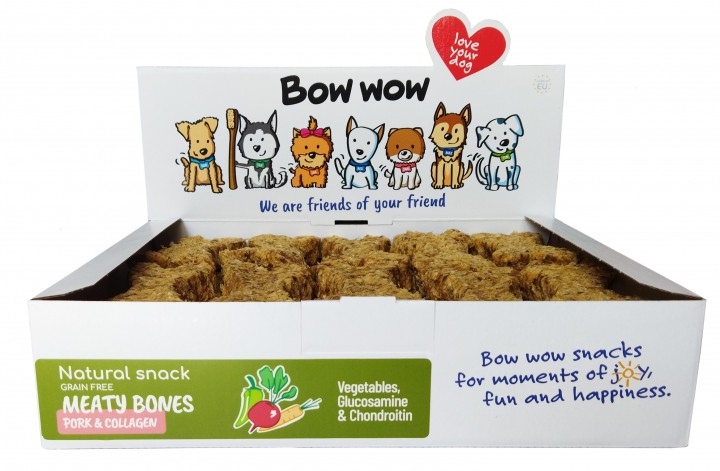 Bow wow Натуральні кісточки свинина, овочі, глюкозамін, 30 шт/уп