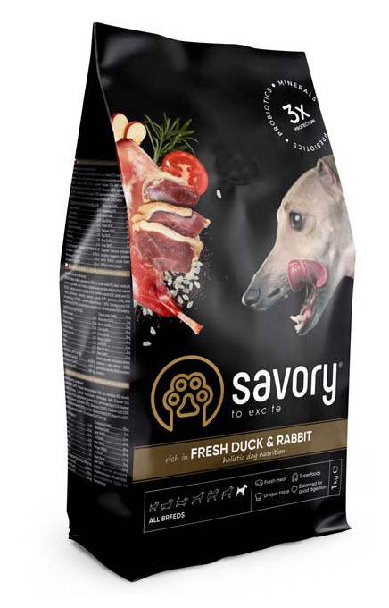 Savory Dog All Breeds Duck&Rabbit, 3 кг